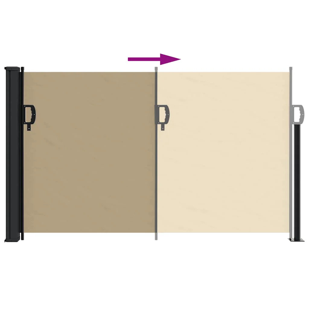 sammenrullelig sidemarkise 120 x 600 cm beige - Image 5
