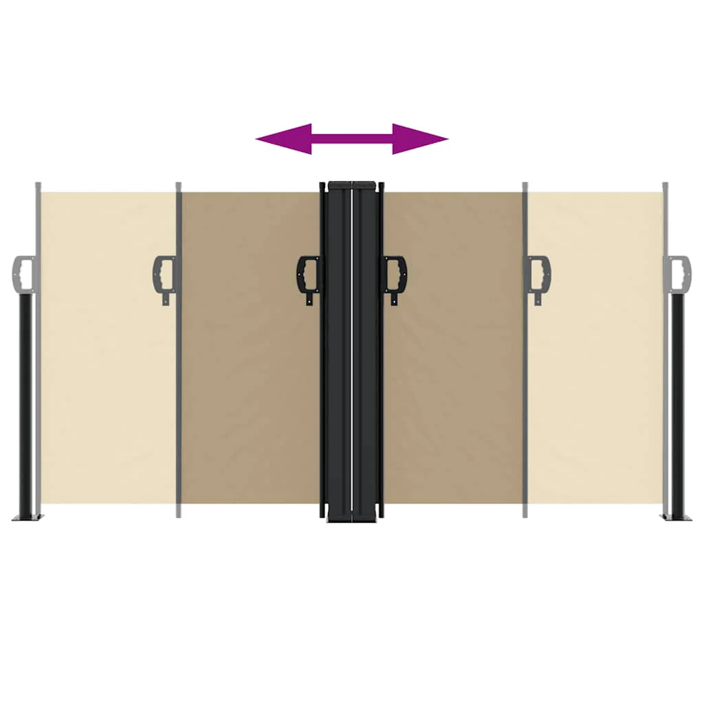 sammenrullelig sidemarkise 120 x 600 cm beige - Image 5