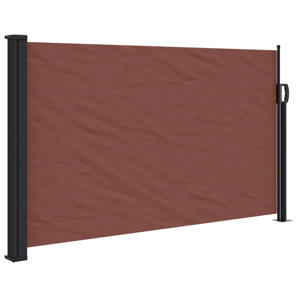 sammenrullelig sidemarkise 120 x 600 cm brun - Image 2