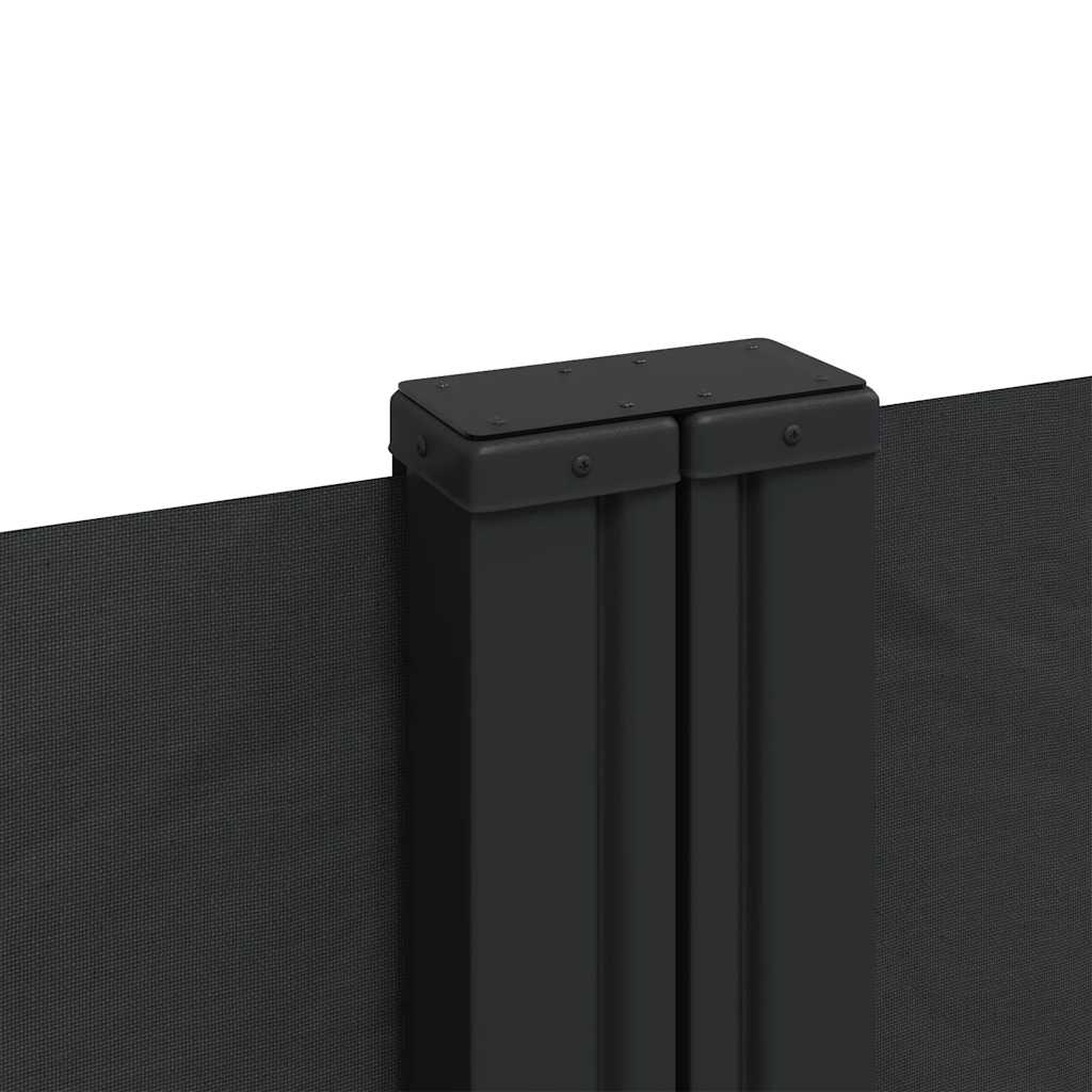 sammenrullelig sidemarkise 120 x 600 cm sort - Image 7