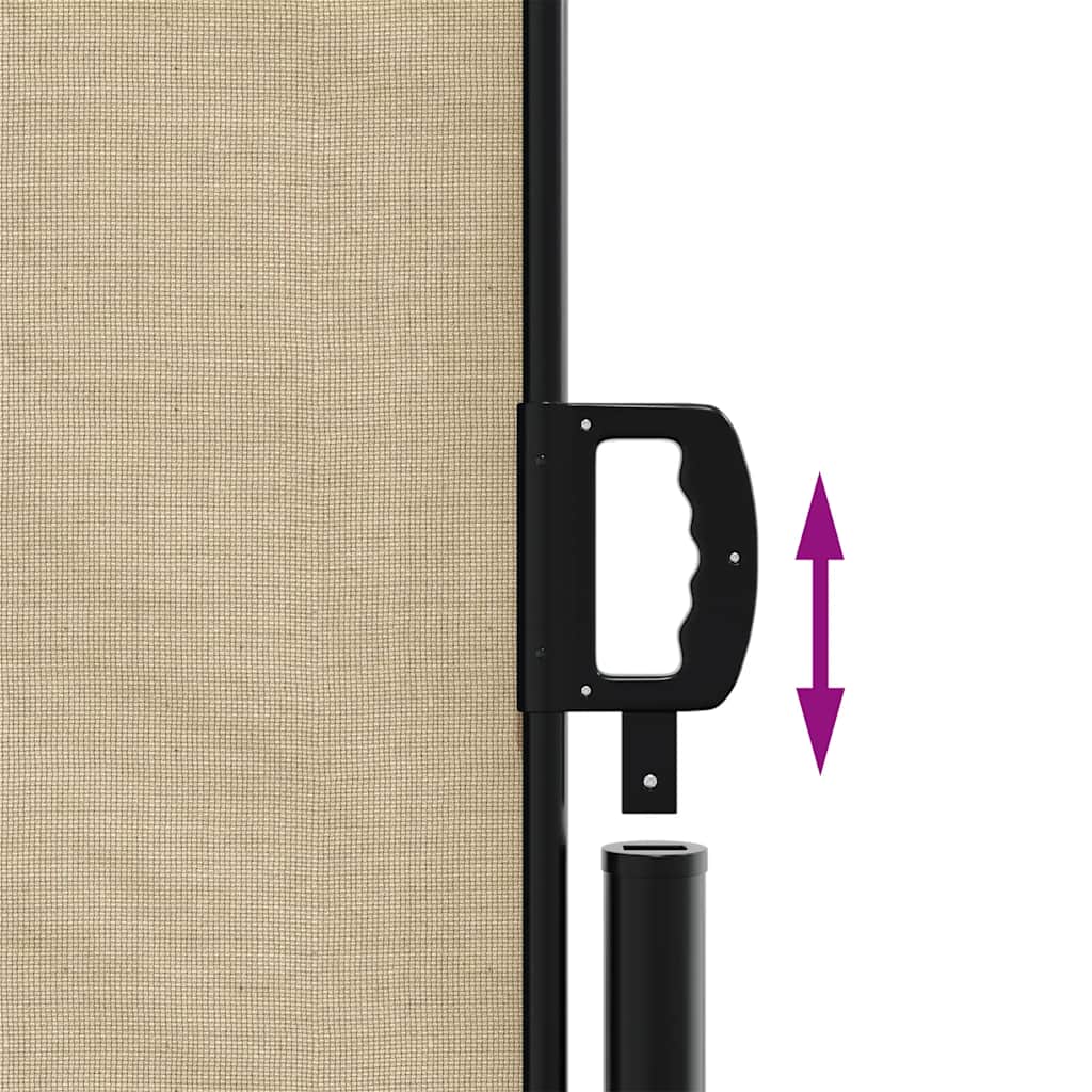 sammenrullelig sidemarkise 120x500 cm beige - Image 6