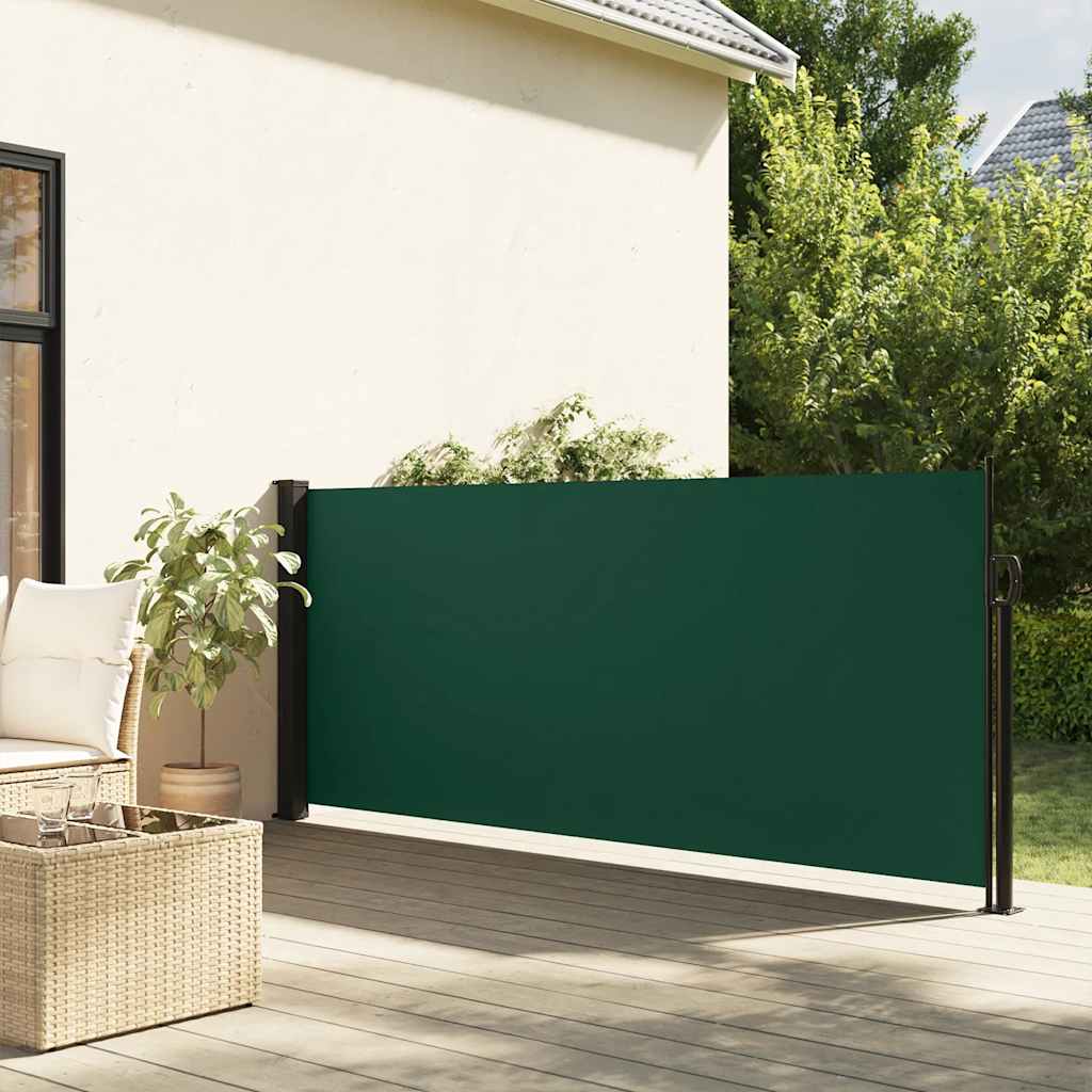 sammenrullelig sidemarkise 120x500 cm mørkegrøn