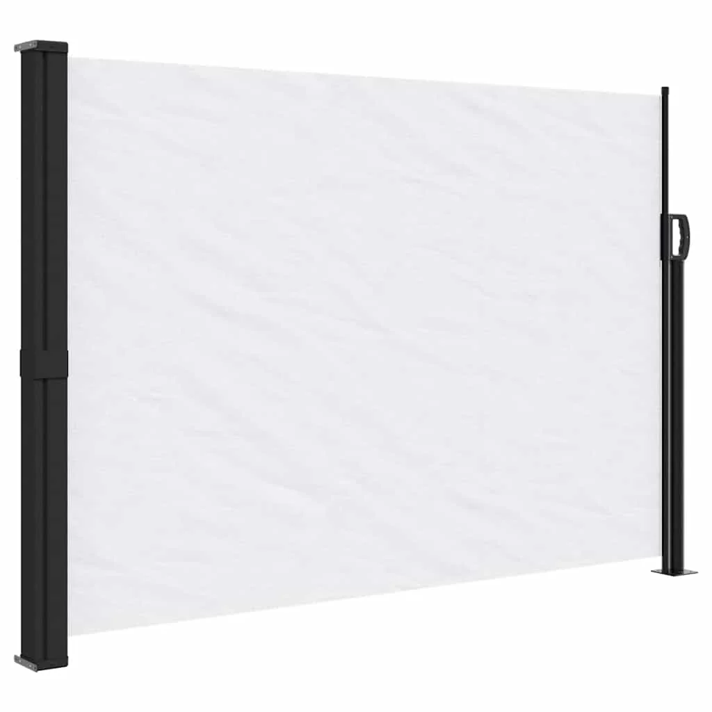 sammenrullelig sidemarkise 140x500 cm hvid - Image 2