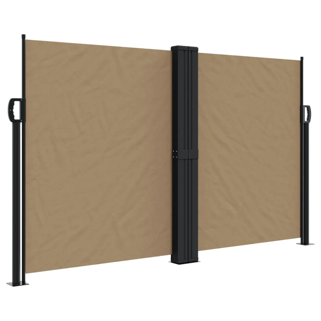 sammenrullelig sidemarkise 140x600 cm gråbrun - Image 2