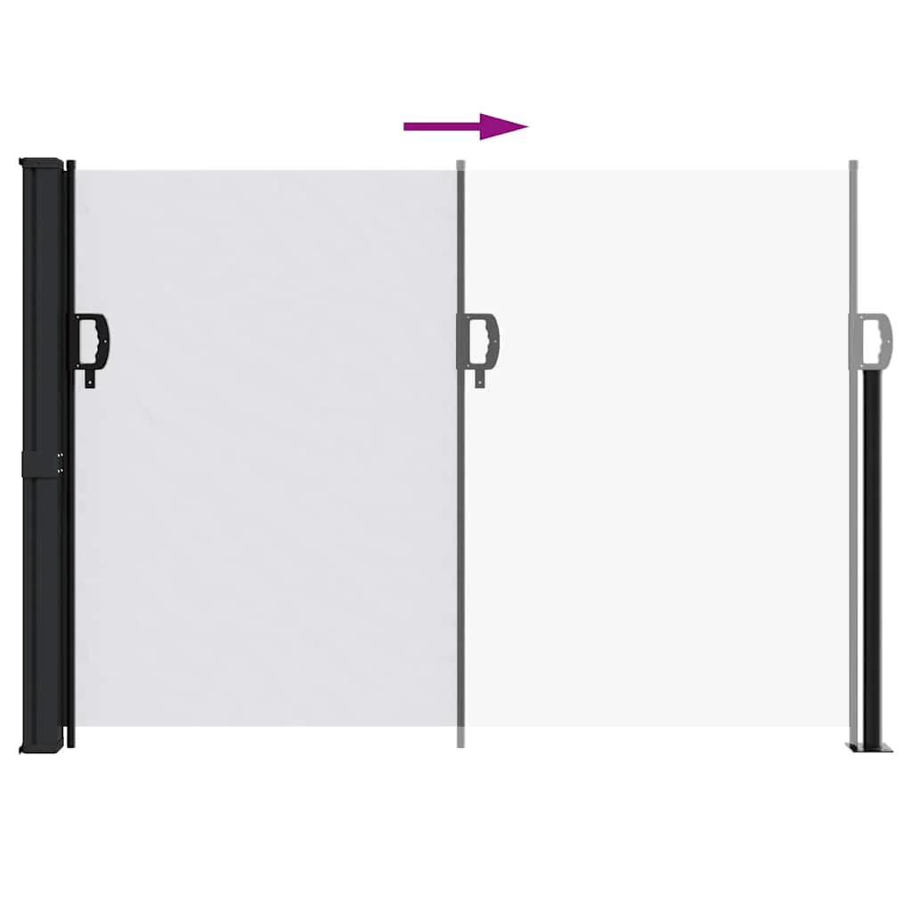 sammenrullelig sidemarkise 140x600 cm hvid - Image 5