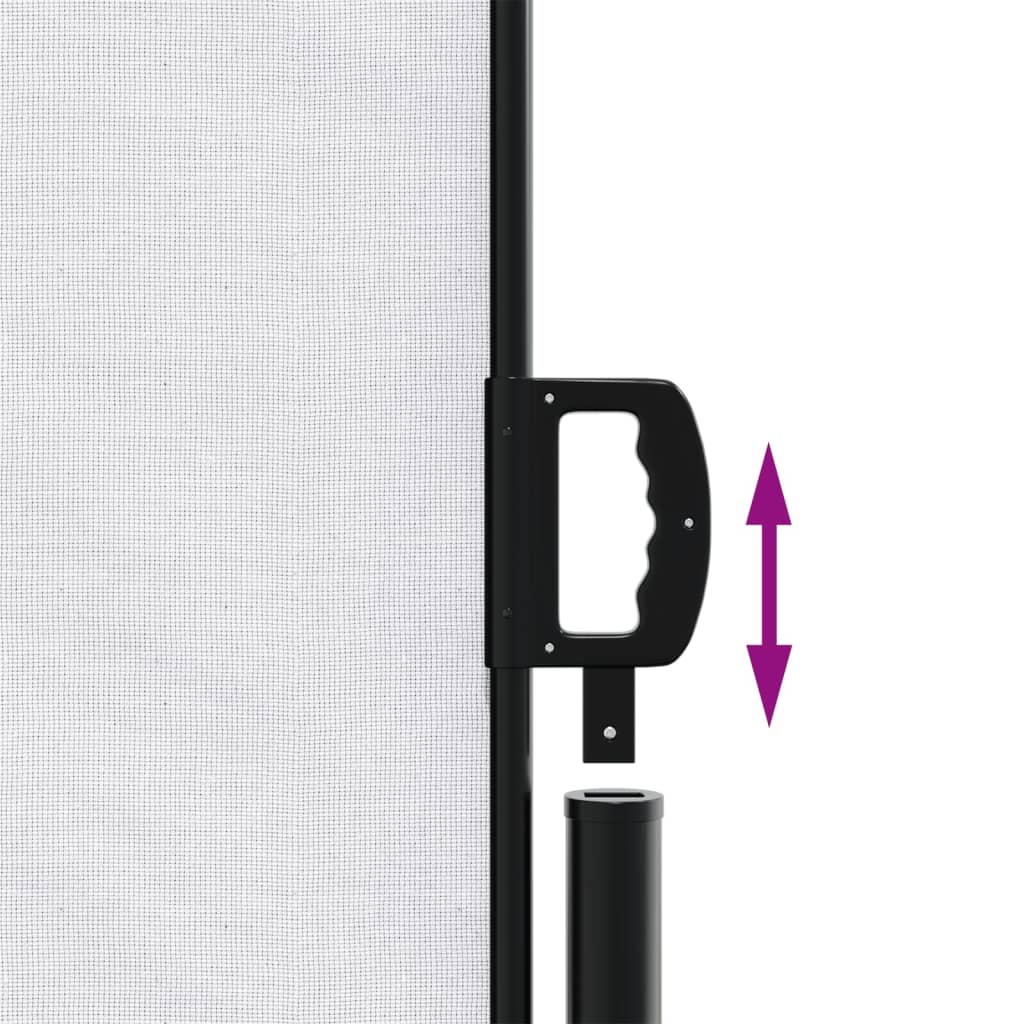 sammenrullelig sidemarkise 140x600 cm hvid - Image 6