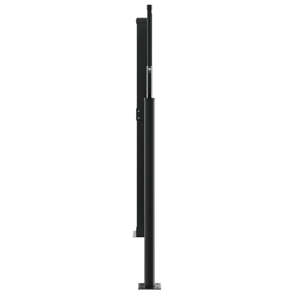 sammenrullelig sidemarkise 140x600 cm sort - Image 4