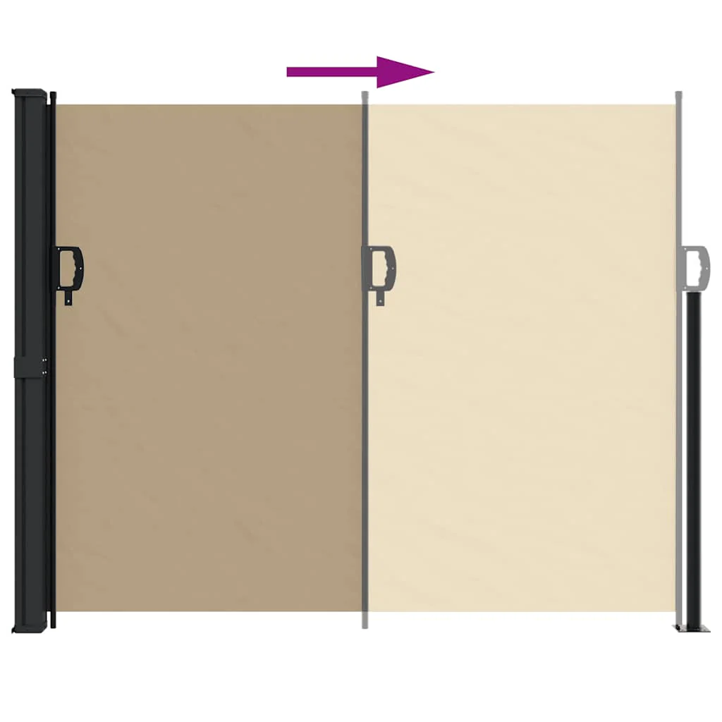 sammenrullelig sidemarkise 160 x 600 cm beige - Image 5