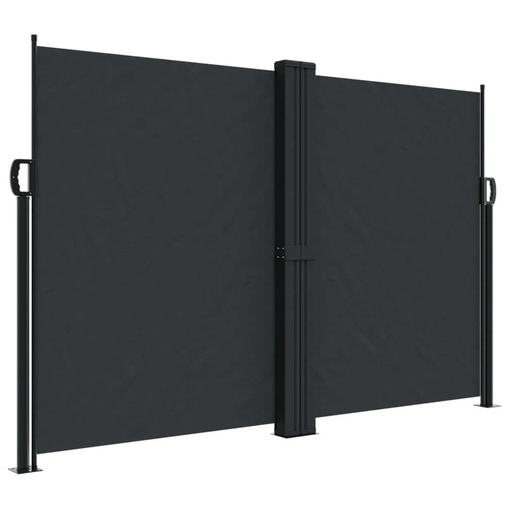 sammenrullelig sidemarkise 160 x 600 cm sort - Image 2