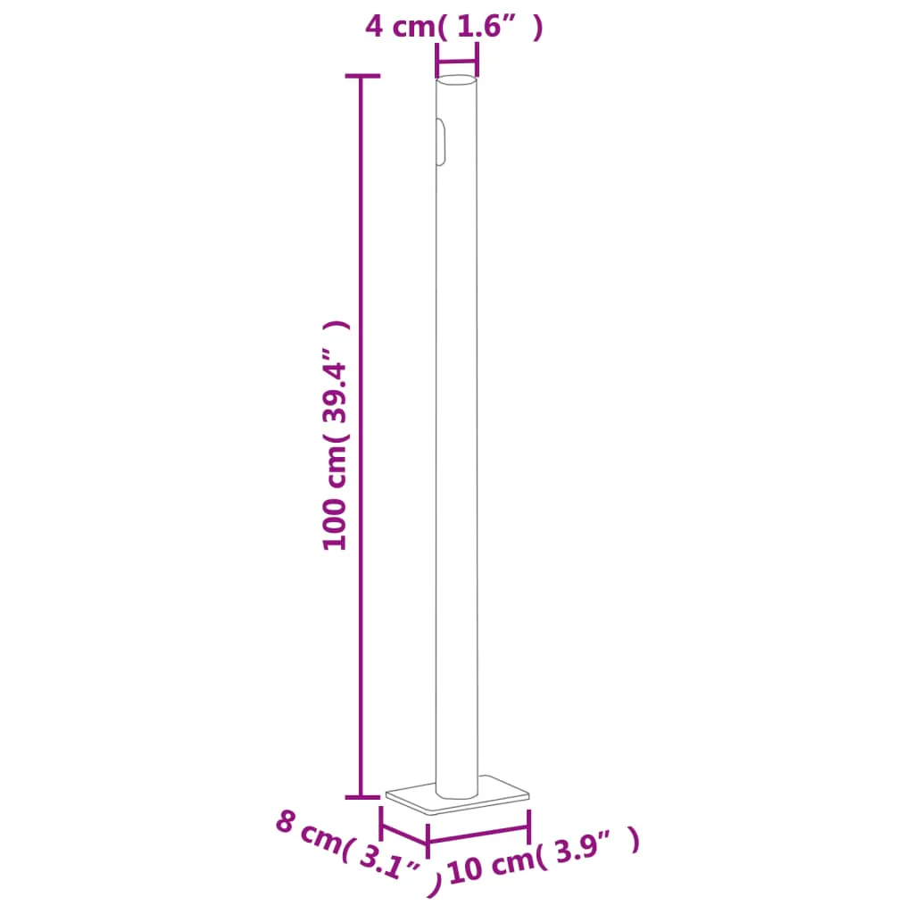 sammenrullelig sidemarkise 160x1000 cm sort - Image 8