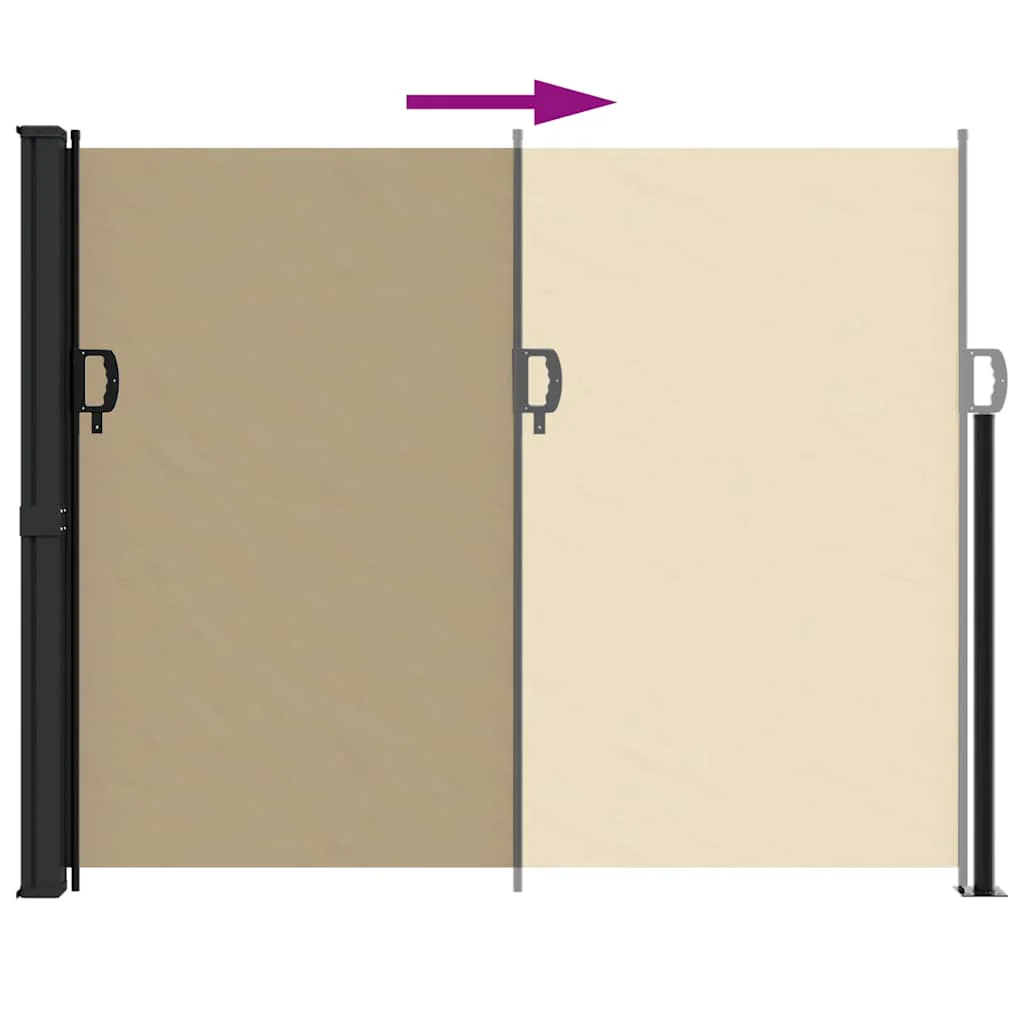 sammenrullelig sidemarkise 160x300 cm beige - Image 5