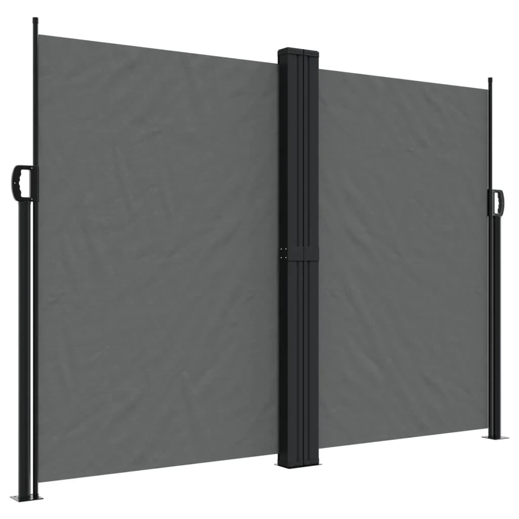 sammenrullelig sidemarkise 180x600 cm antracitgrå - Image 2