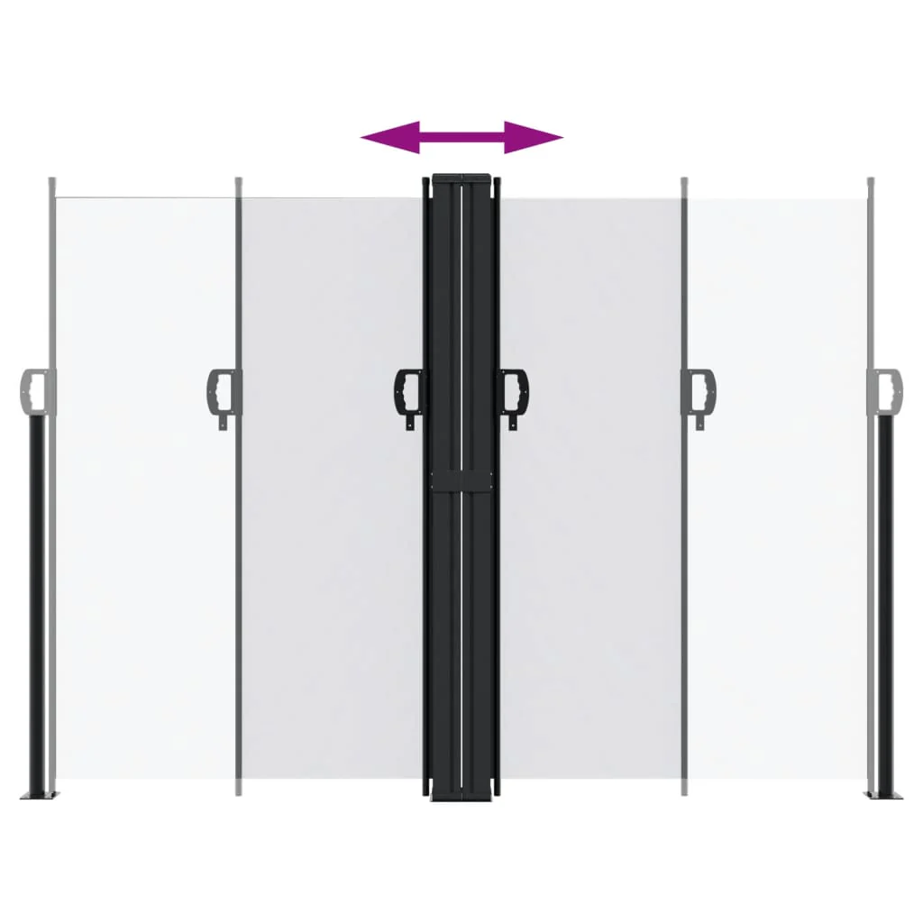 sammenrullelig sidemarkise 180x600 cm hvid - Image 5