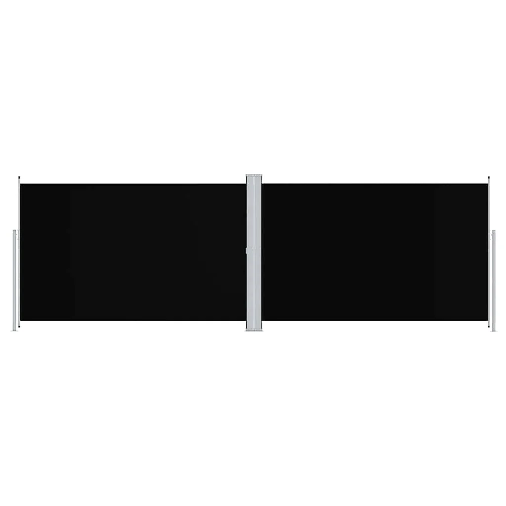 sammenrullelig sidemarkise 200x600 cm sort - Image 2