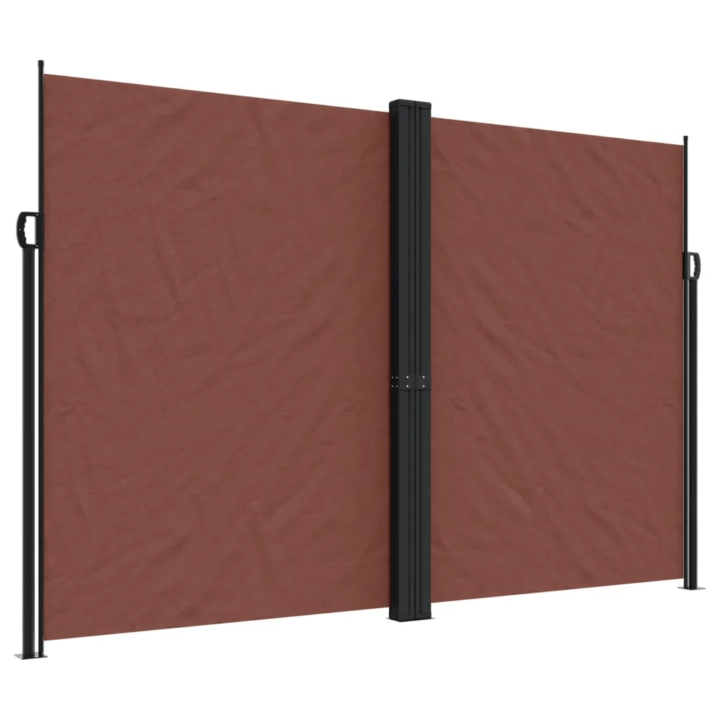 sammenrullelig sidemarkise 220x1000 cm brun - Image 2
