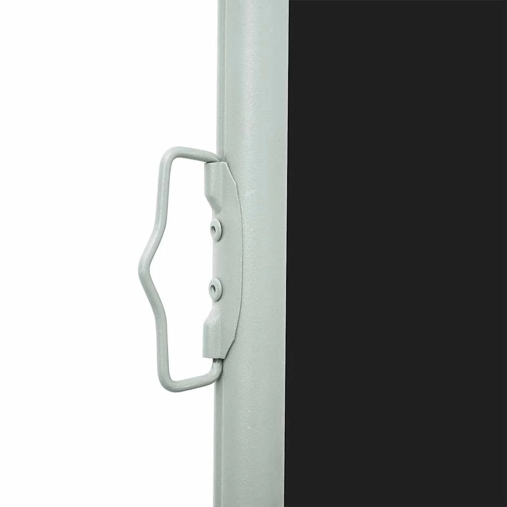 sammenrullelig sidemarkise til terrassen 140x600 cm sort - Image 9
