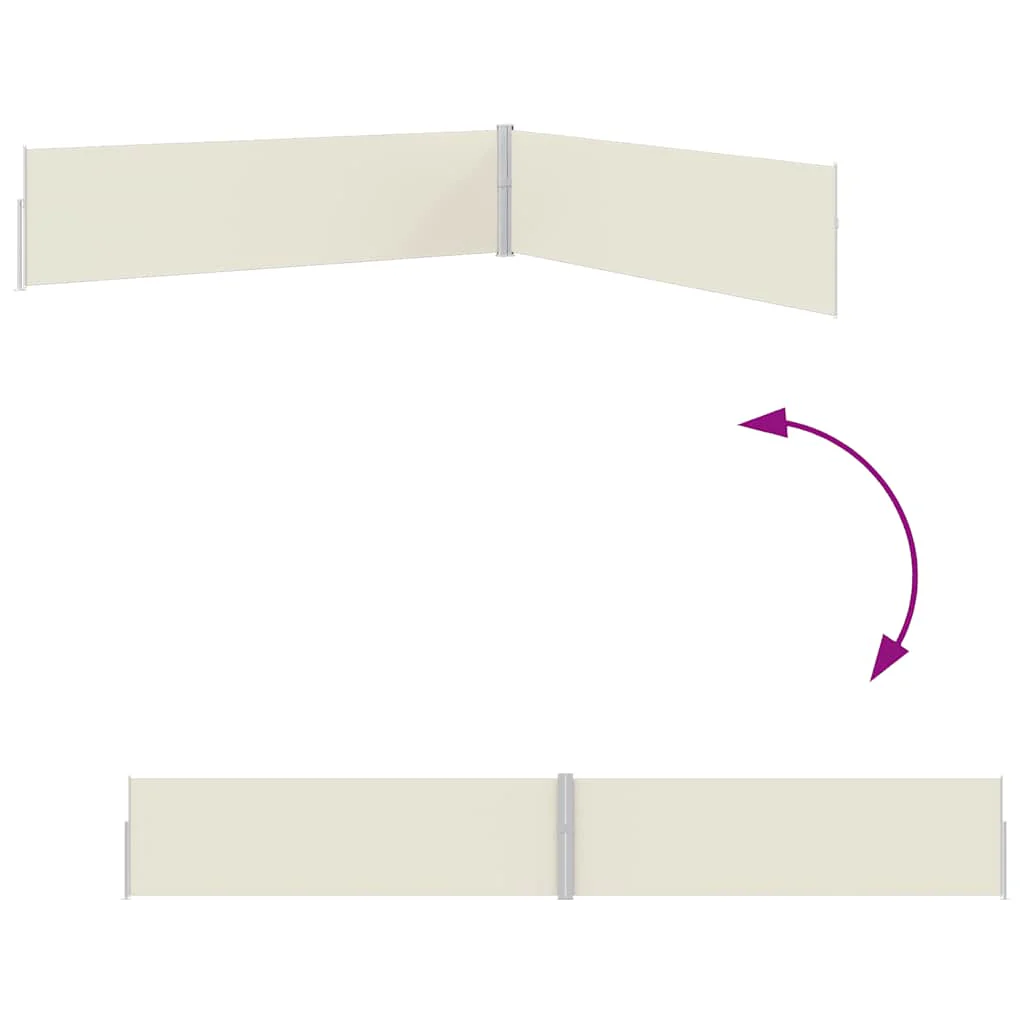 sammenrullelig sidemarkise til terrassen 170x1200 cm creme - Image 9