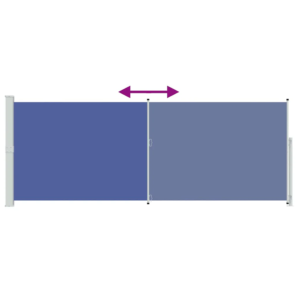 sammenrullelig sidemarkise til terrassen 180x500 cm blå - Image 7
