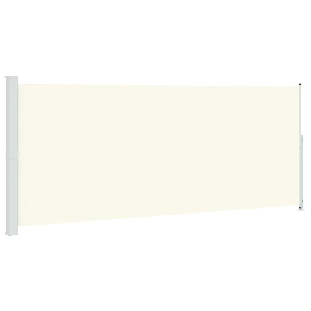 sammenrullelig sidemarkise til terrassen 200x500 cm cremefarvet - Image 2