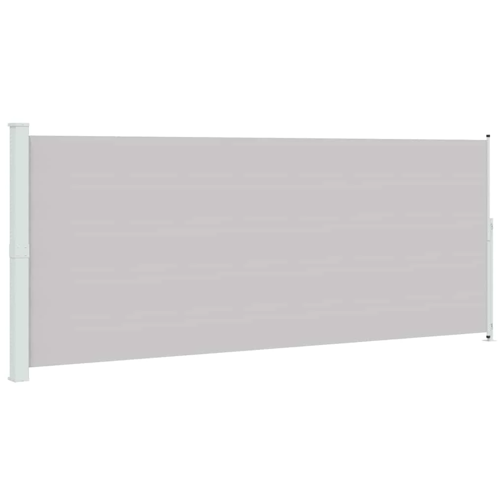 sammenrullelig sidemarkise til terrassen 200x500 cm grå - Image 2