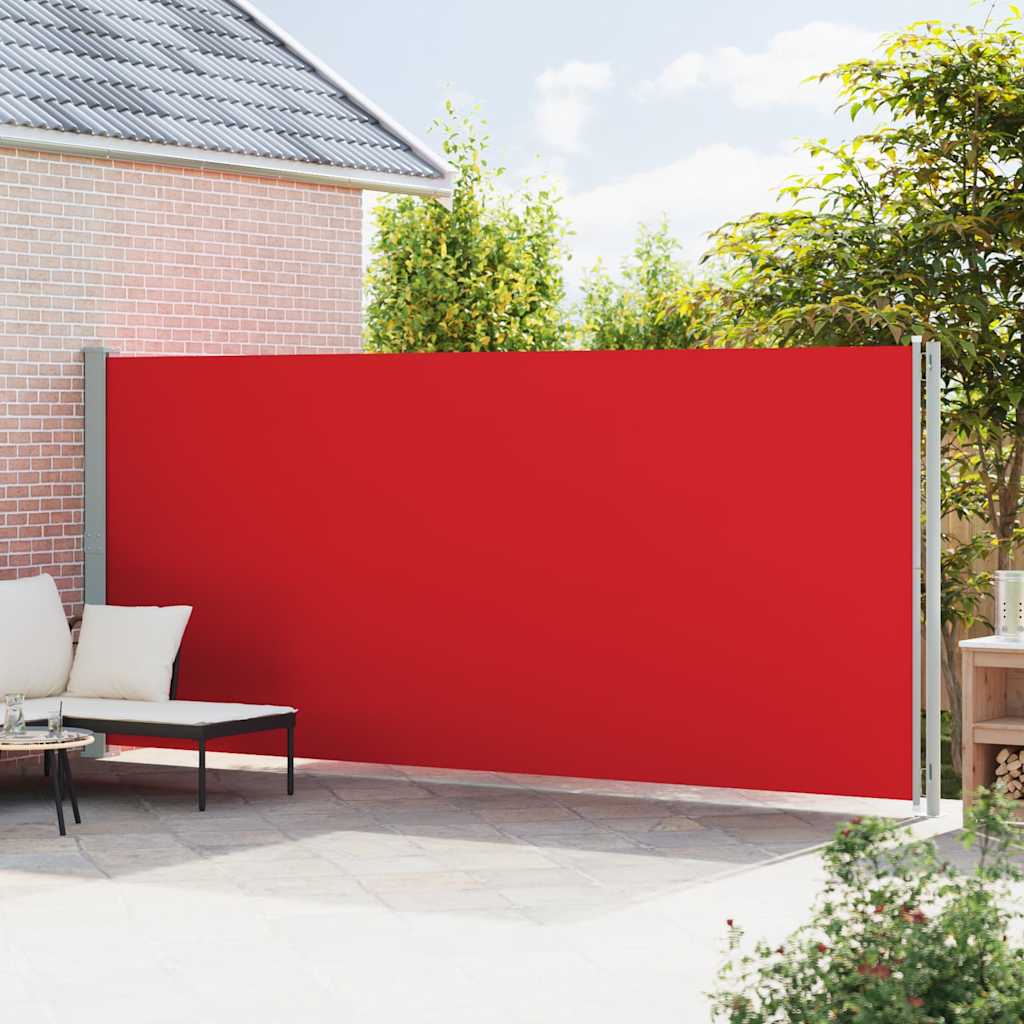 sammenrullelig sidemarkise til terrassen 200x600 cm rød - Image 3