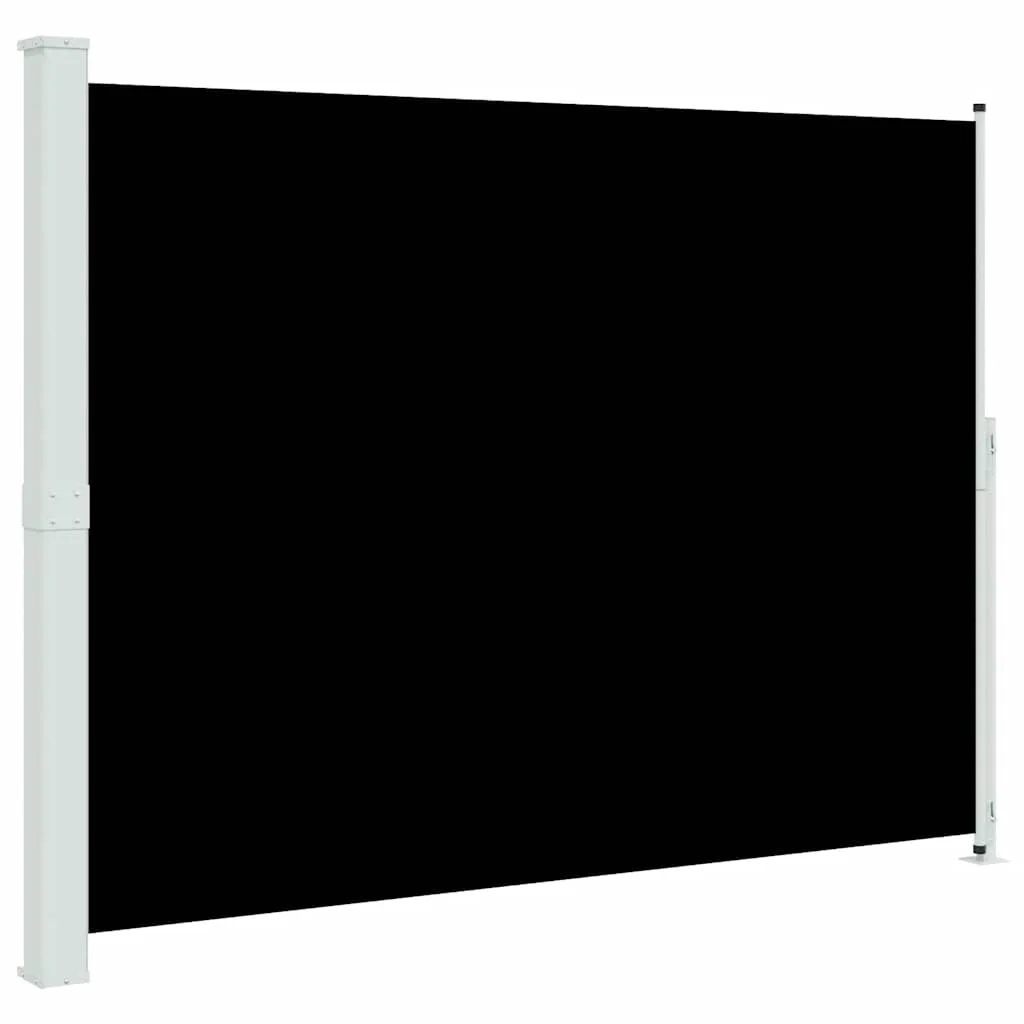 sammenrullelig sidemarkise til terrassen 220x300 cm sort - Image 2