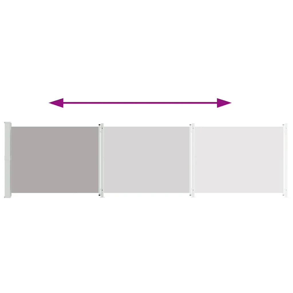 sammenrullelig sidemarkise til terrassen 600x160 cm grå - Image 7