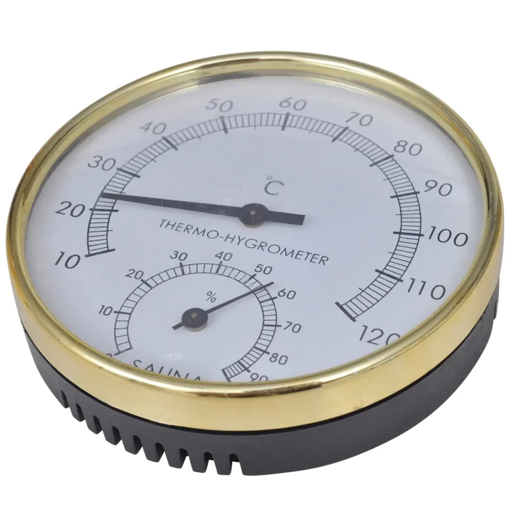 saunatilbehør 5 dele spand ske timeglas termohygrometer - Image 5