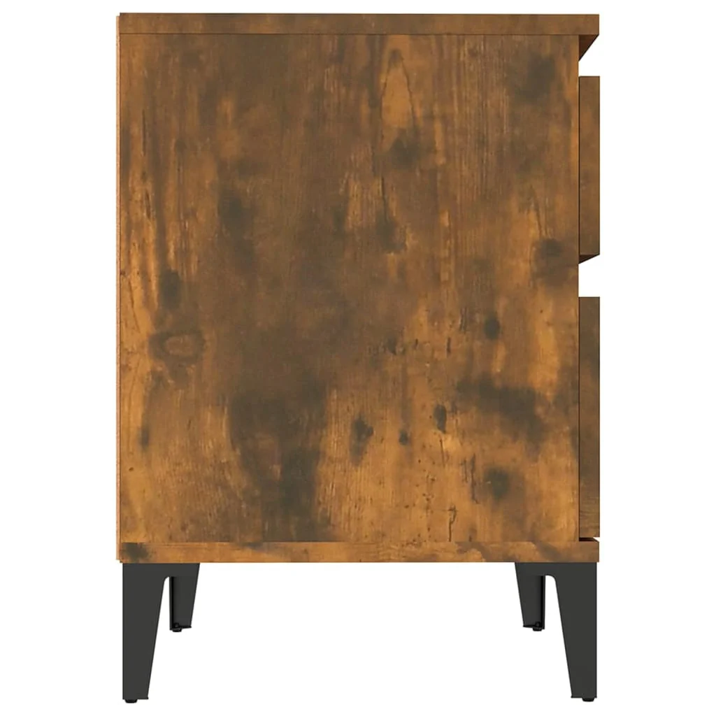 sengeborde 2 stk. 40x35x50 cm røget egetræsfarve - Image 7