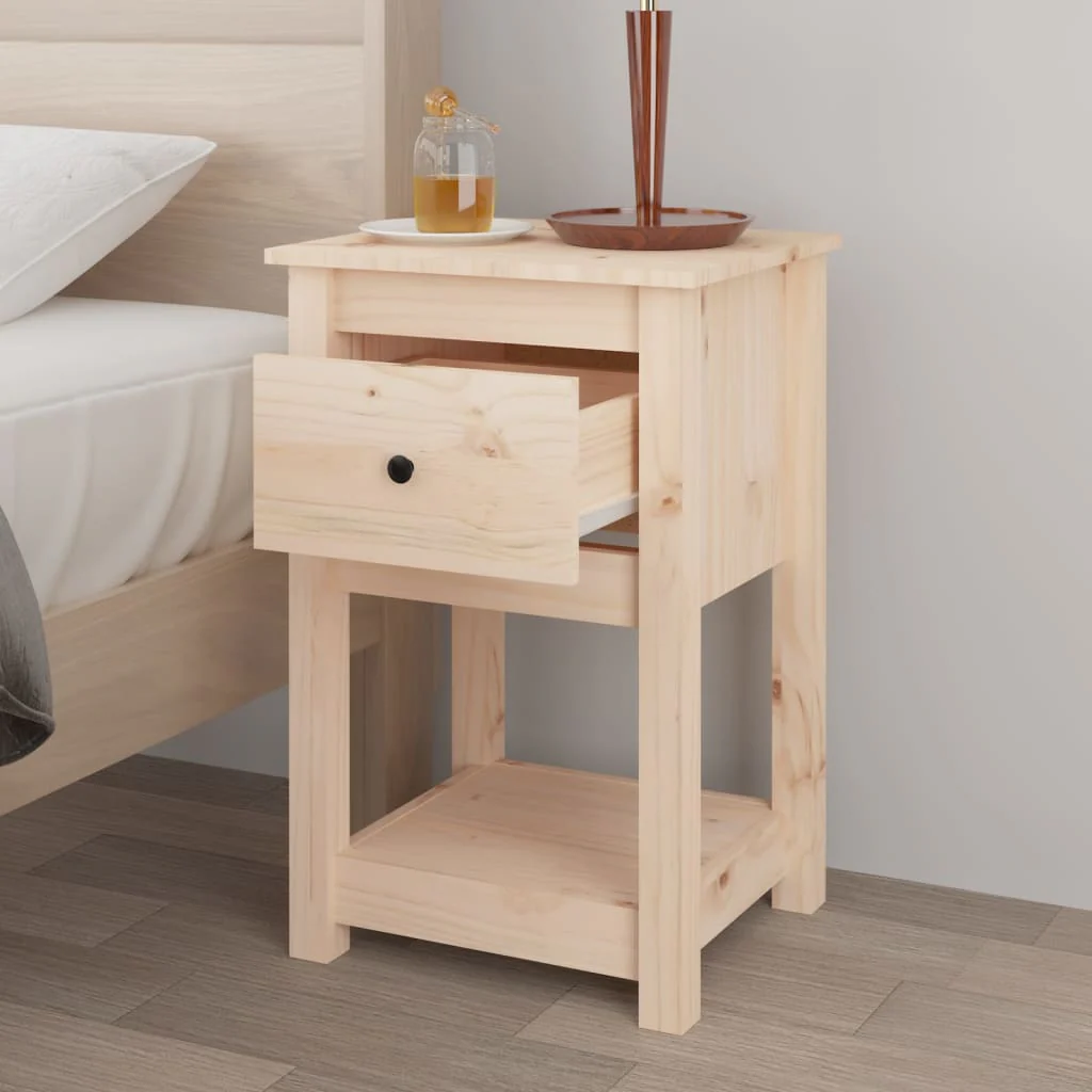 sengeborde 2 stk. 40x35x61,5 cm massivt fyrretræ - Image 4