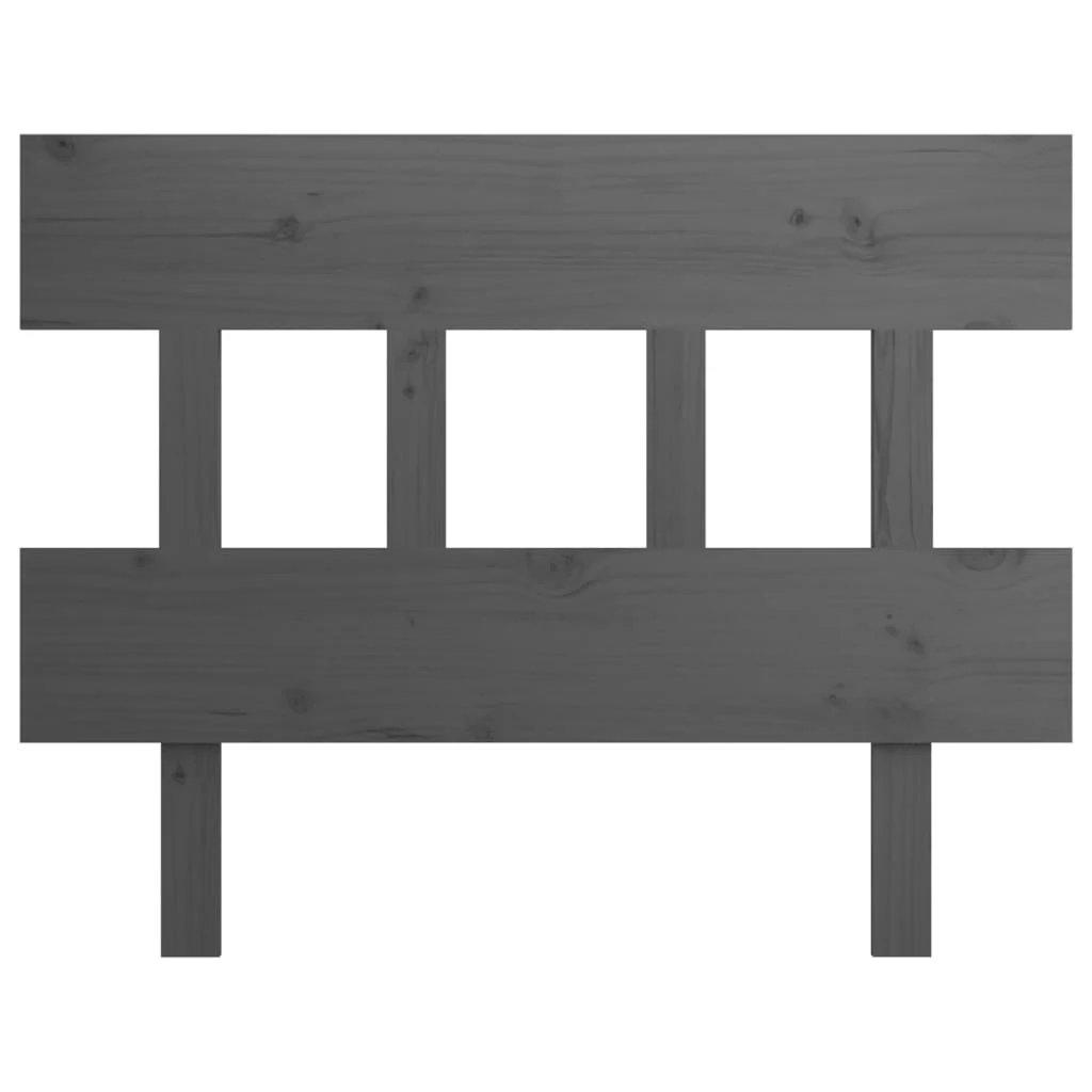 sengegærde 103,5x3x81 cm massivt fyrretræ grå - Image 3