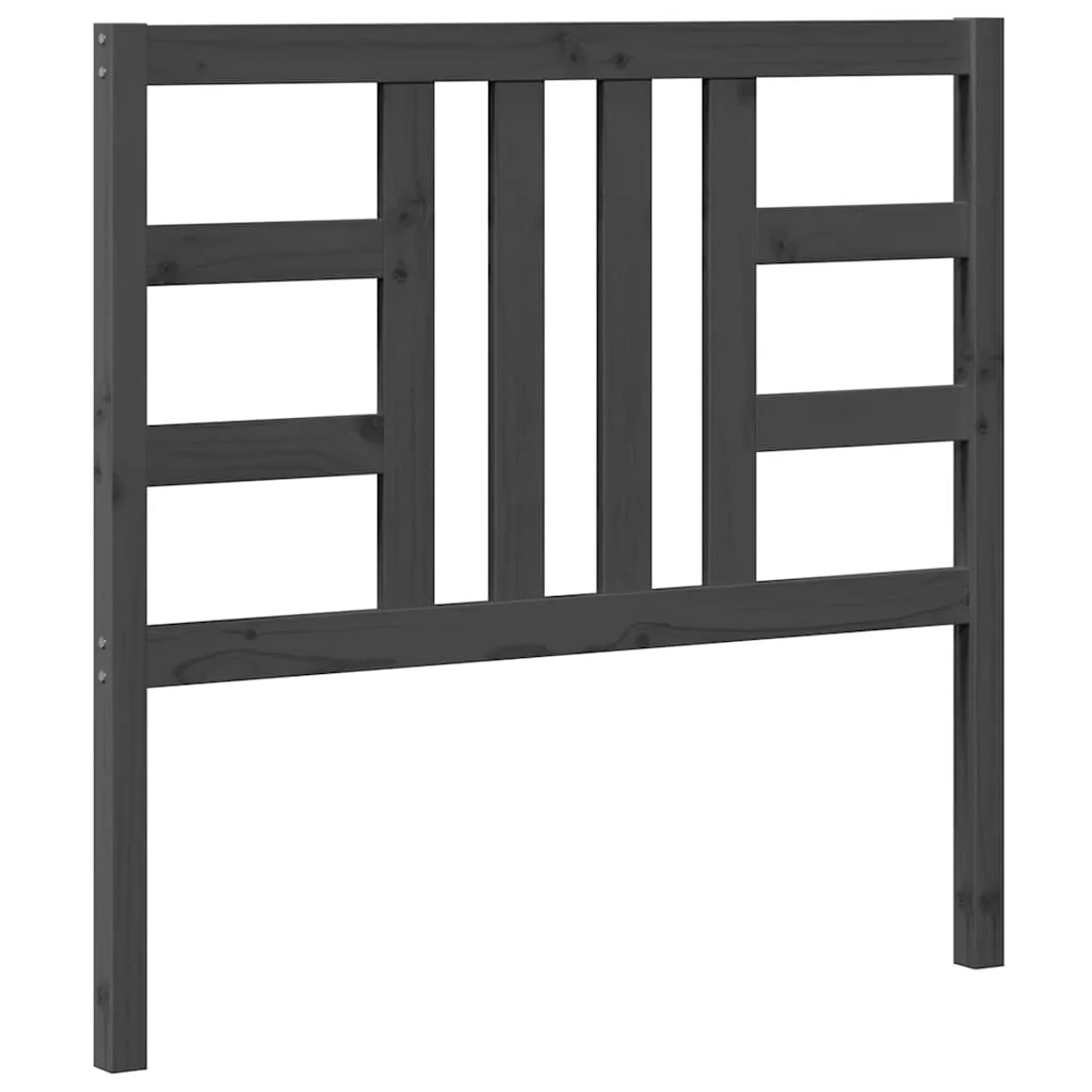 sengegærde 106x4x100 cm massivt fyrretræ grå - Image 2