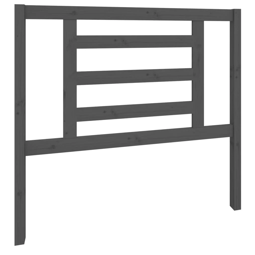 sengegærde 106x4x100 cm massivt fyrretræ grå - Image 2