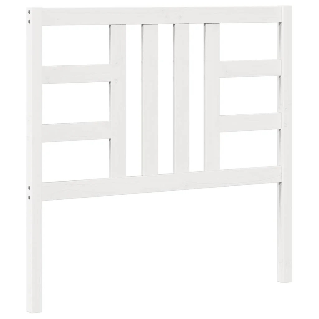 sengegærde 106x4x100 cm massivt fyrretræ hvid - Image 2