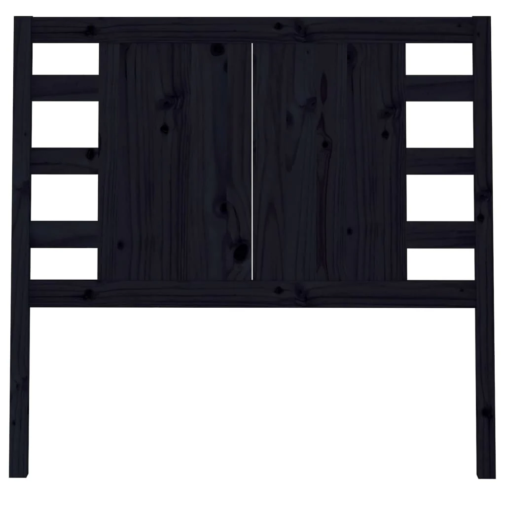sengegærde 106x4x100 cm massivt fyrretræ sort - Image 3