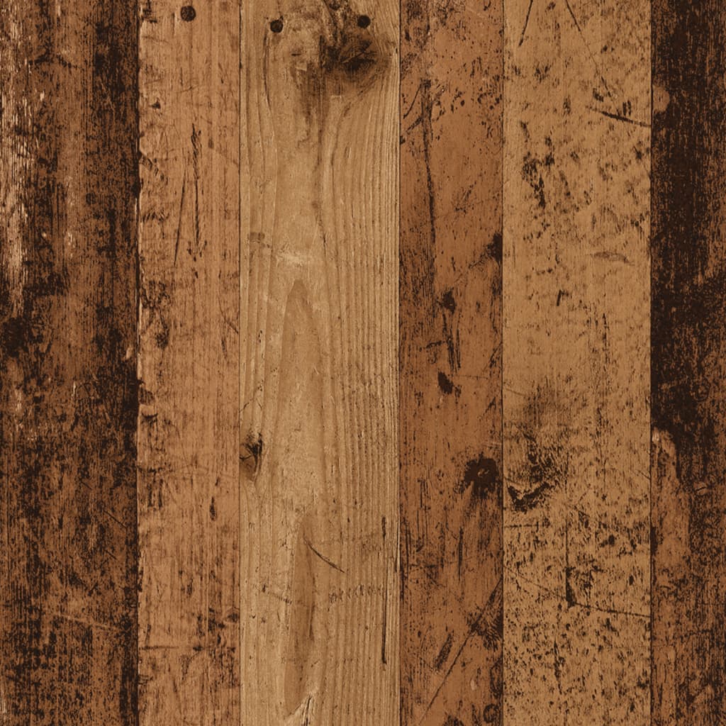 sengegærde 120x1,5x80 cm konstrueret træ antikt trælook - Image 6