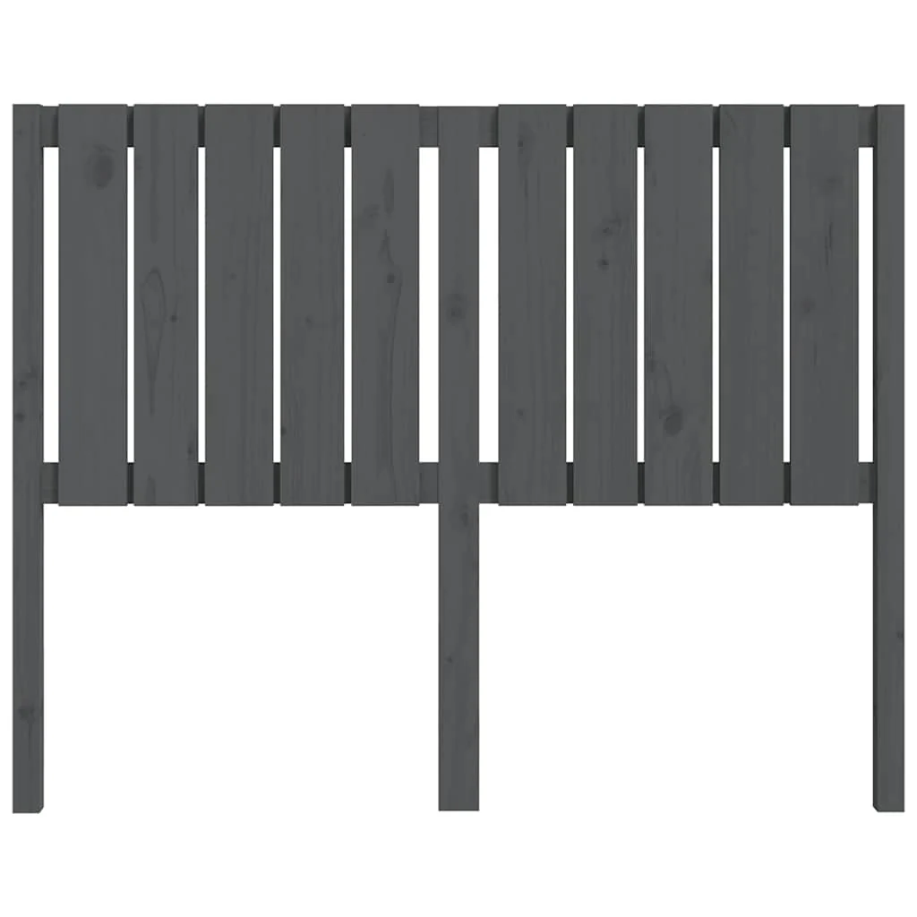 sengegærde 125,5x4x100 cm massivt fyrretræ grå - Image 4