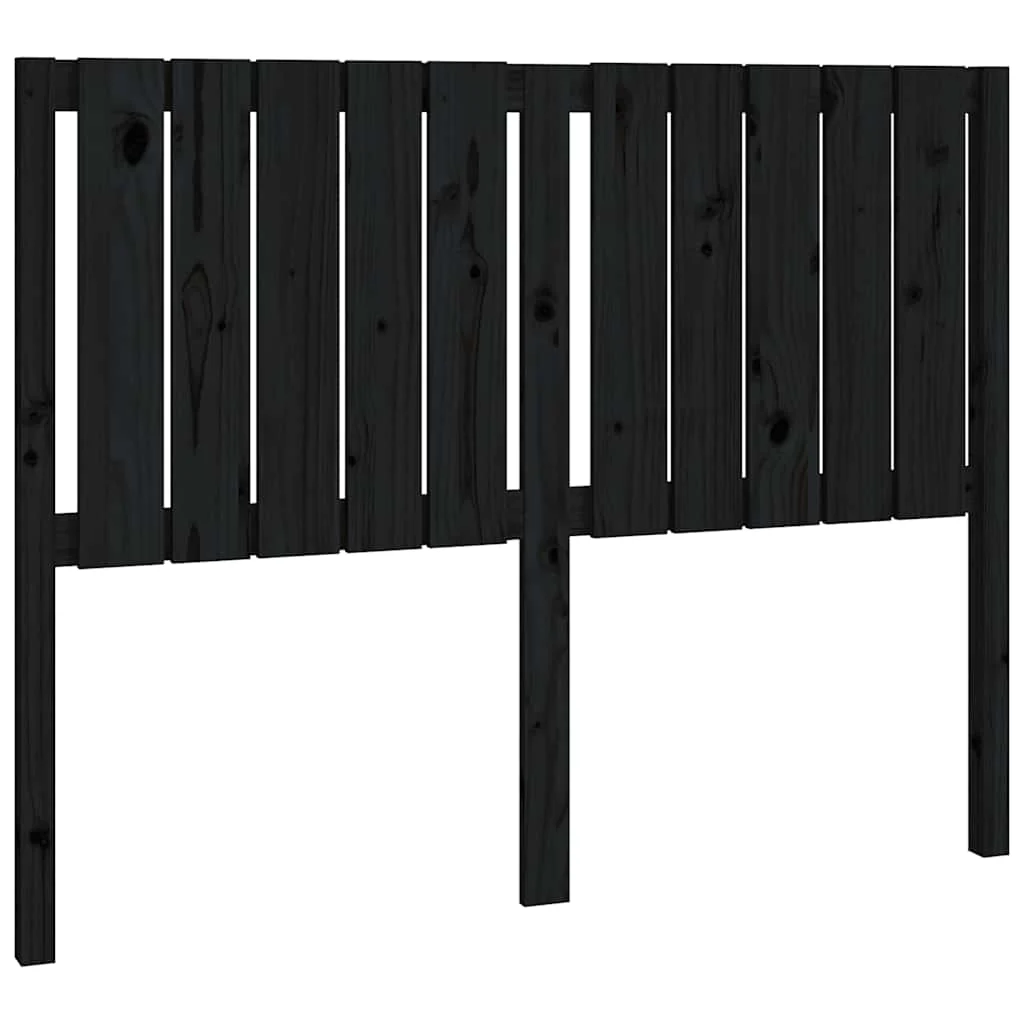 sengegærde 125,5x4x100 cm massivt fyrretræ sort - Image 2