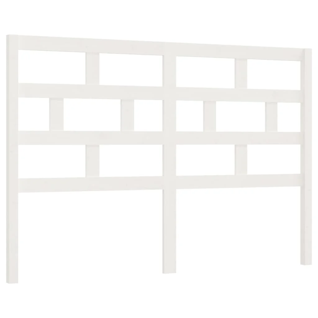 sengegærde 126x4x100 cm massivt fyrretræ hvid - Image 2
