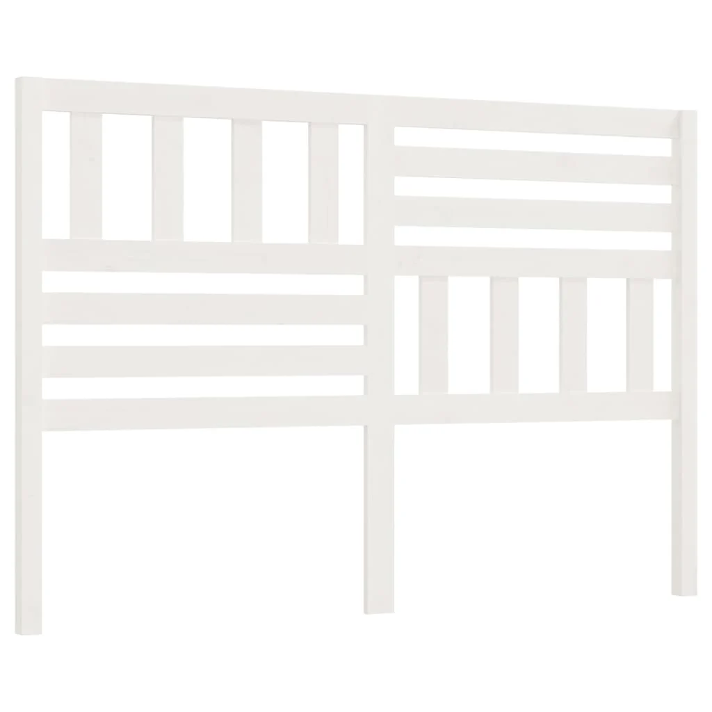 sengegærde 146x4x100 cm massivt fyrretræ hvid - Image 2
