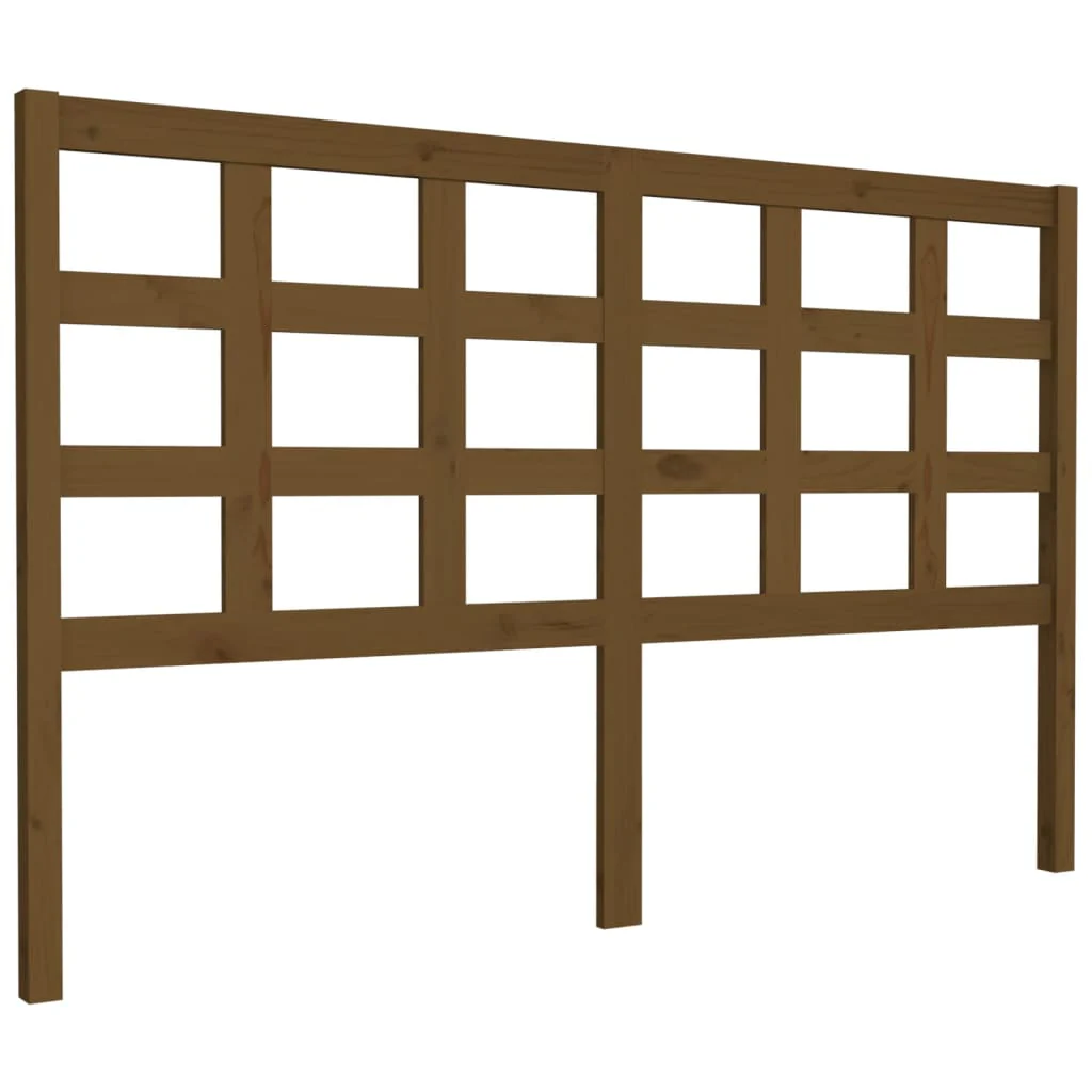 sengegærde 156x4x100 cm massivt fyrretræ gyldenbrun - Image 2