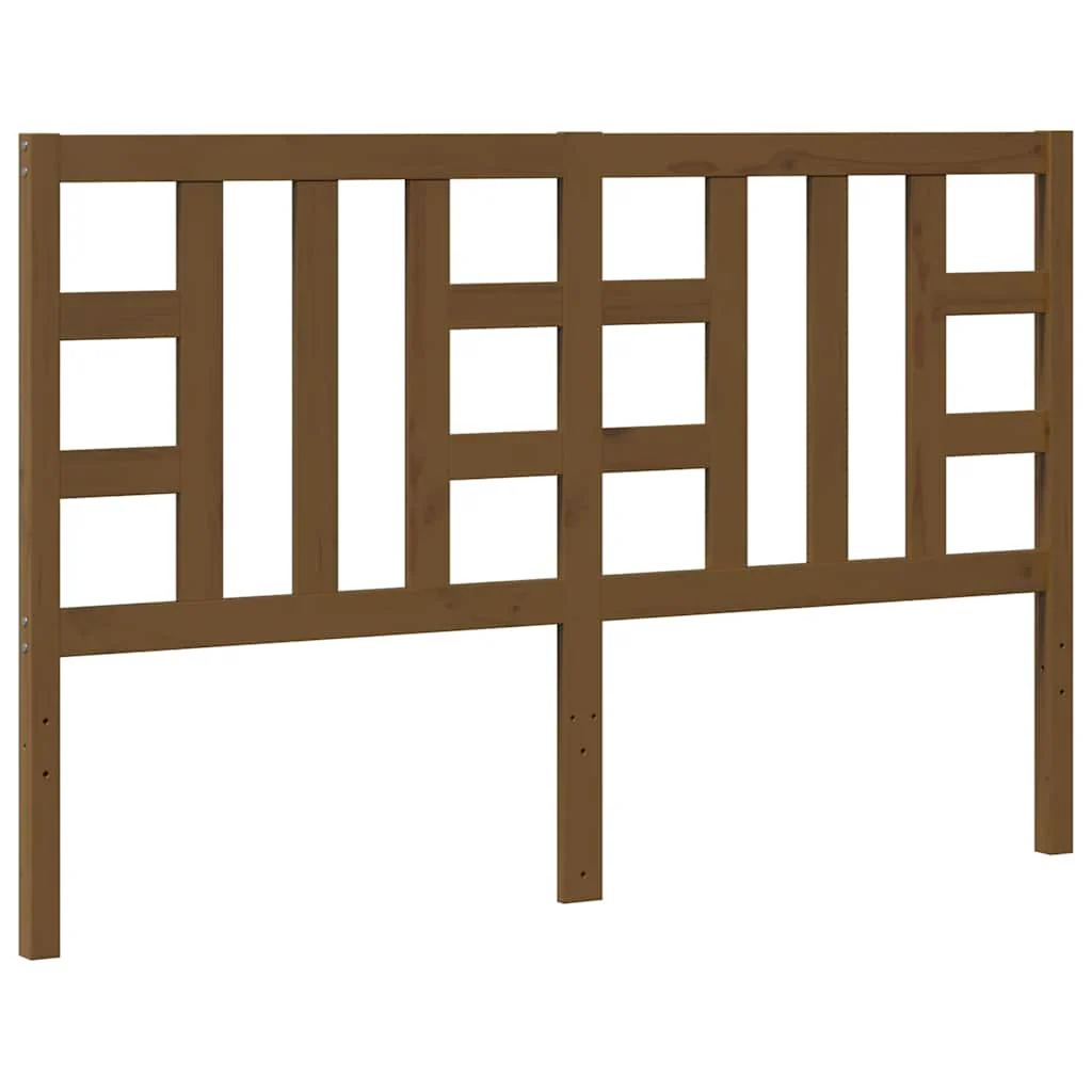 sengegærde 156x4x100 cm massivt fyrretræ gyldenbrun - Image 2
