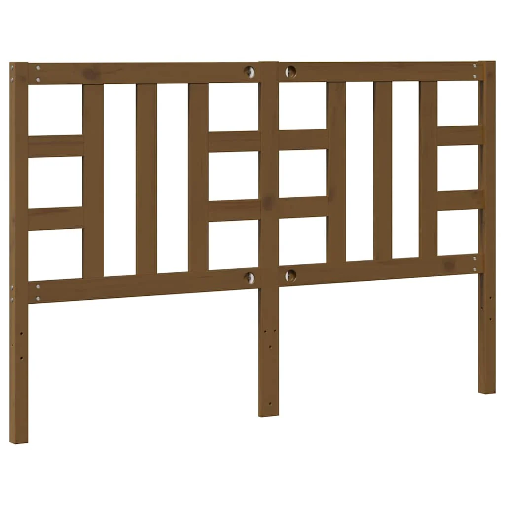sengegærde 156x4x100 cm massivt fyrretræ gyldenbrun - Image 6