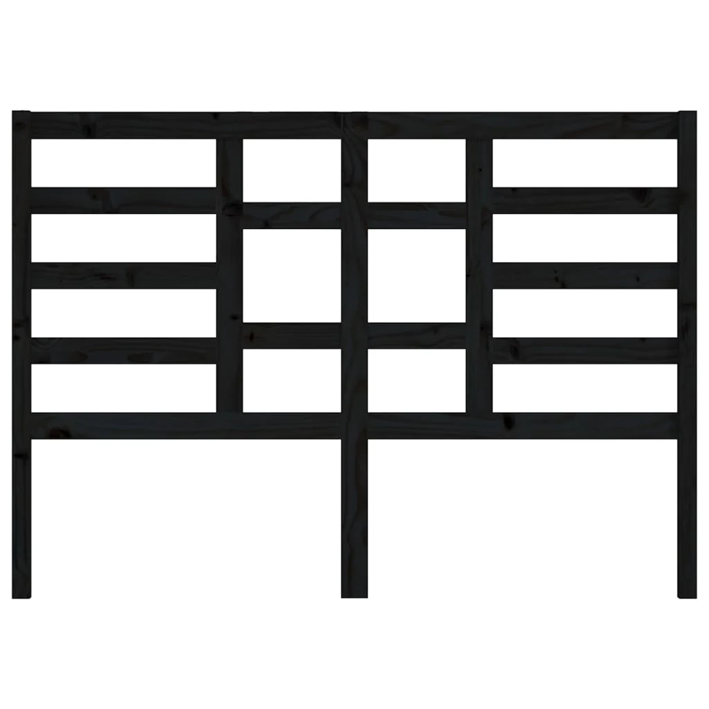 sengegærde 156x4x104 cm massivt fyrretræ sort - Image 4