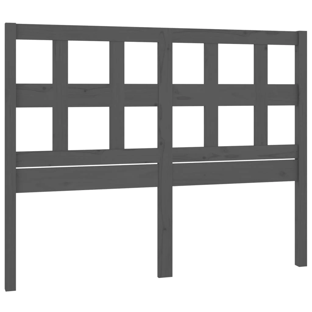 sengegærde 165,5x4x100 cm massivt fyrretræ grå - Image 2