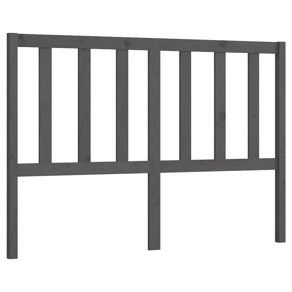 sengegærde 166x4x100 cm massivt fyrretræ grå - Image 2