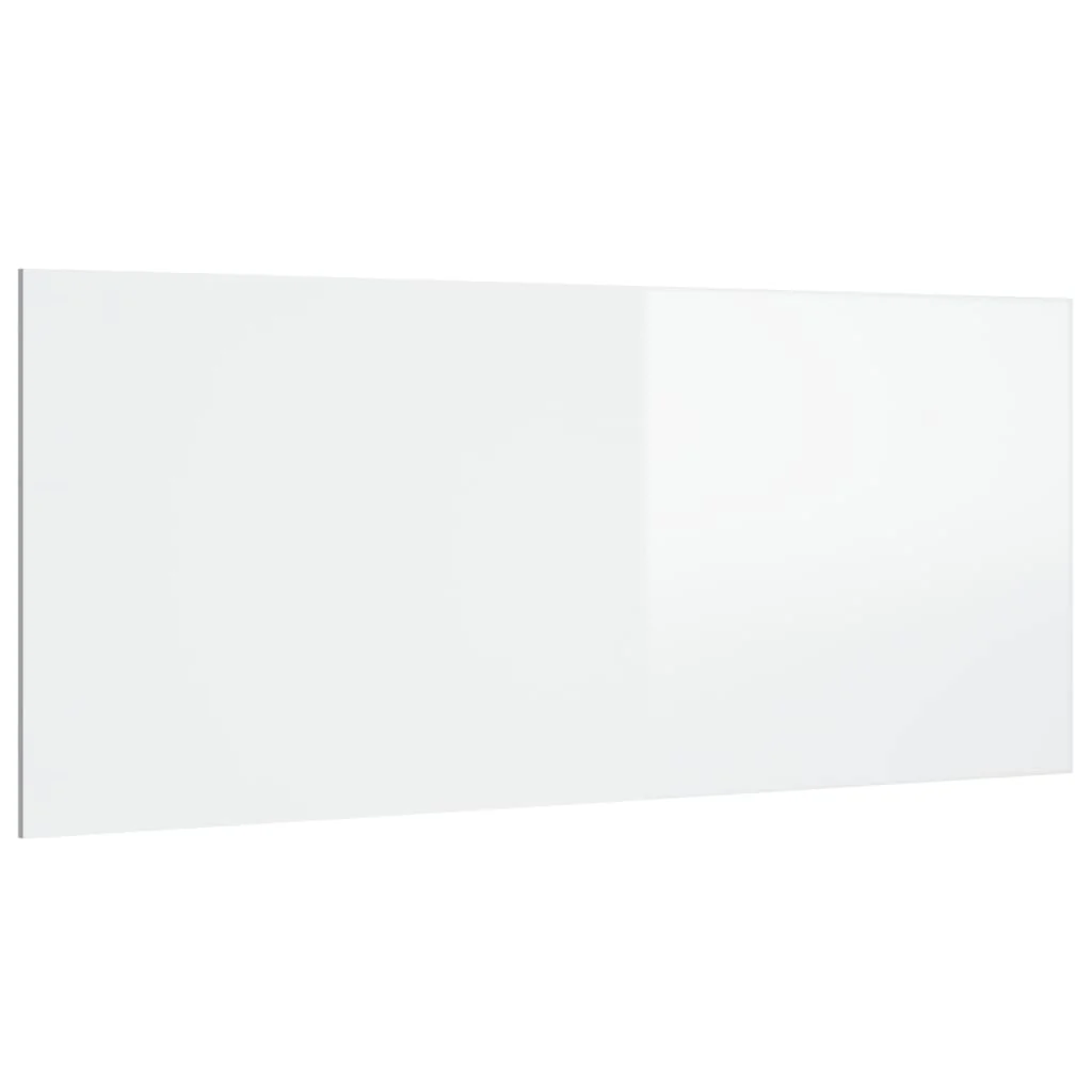 sengegærde 200x1,5x80 cm konstrueret træ hvid højglans - Image 2