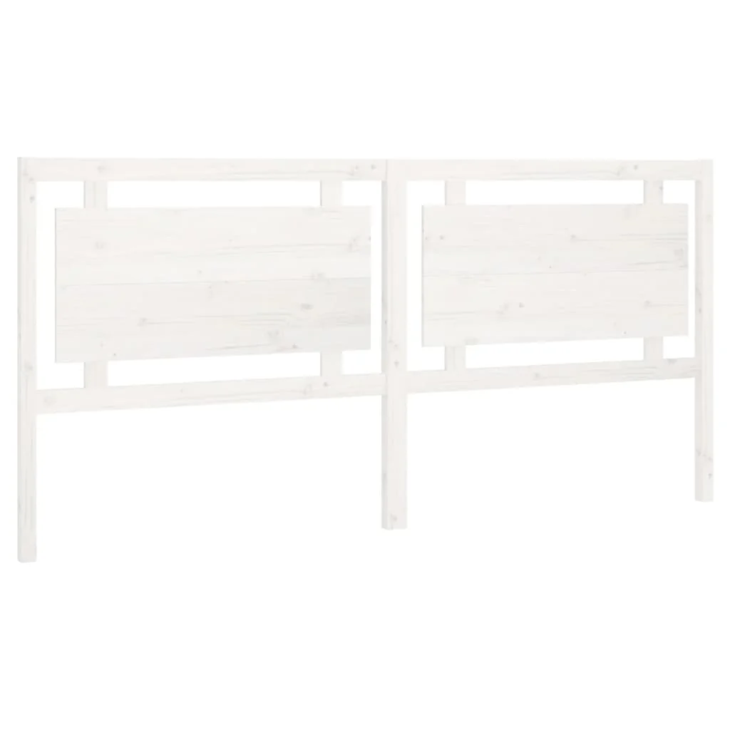 sengegærde 205,5x4x100 cm massivt fyrretræ hvid - Image 2
