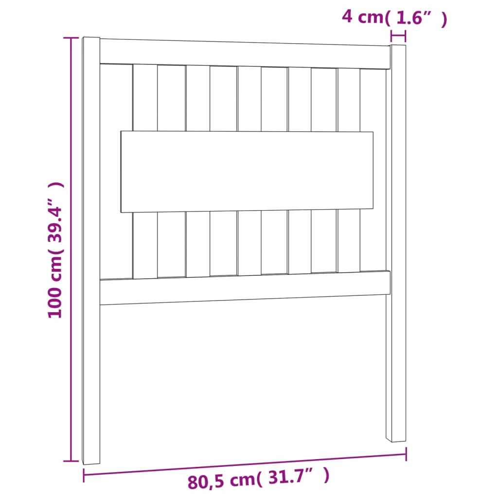 sengegærde 80,5x4x100 cm massivt fyrretræ - Image 6