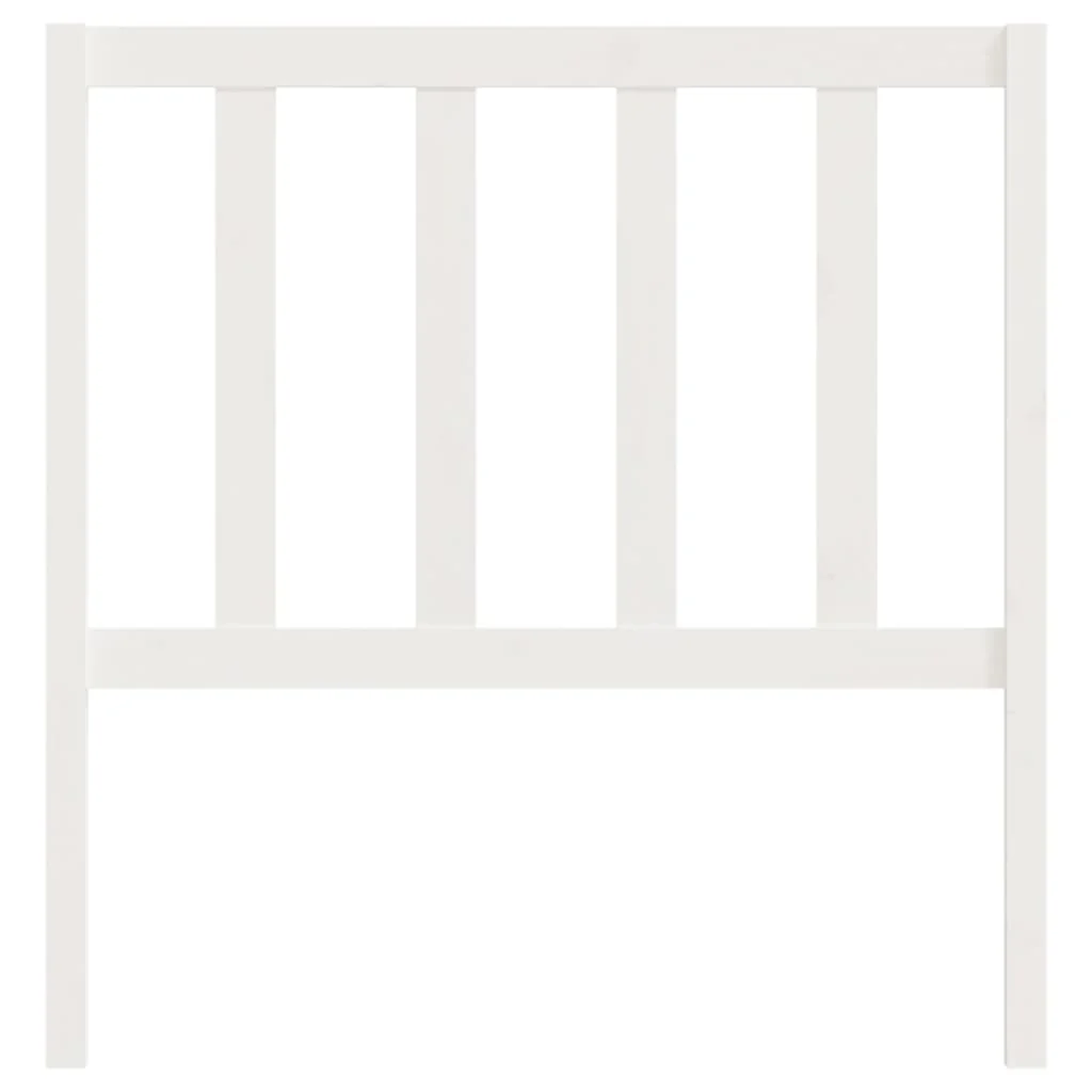 sengegærde 81x4x100 cm massivt fyrretræ hvid - Image 4